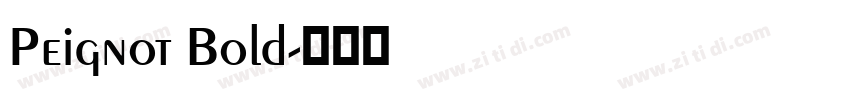 Peignot Bold字体转换